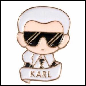 Karl Lagerfeld Enameled Pin NEW